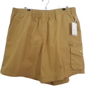 NWT Champion Ripstop Utility Cargo Pull On Shorts Brown Tan Size XL Casual Mens